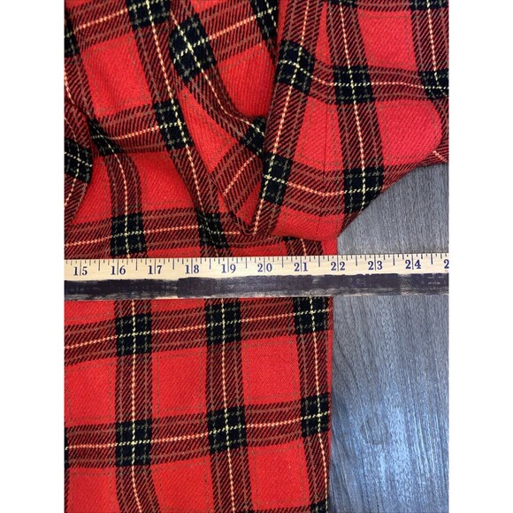 Vintage Prophecy Sag Harbor 90s Plaid Red Black Oversize Blazer Size 14 L/XL - Picture 8 of 11